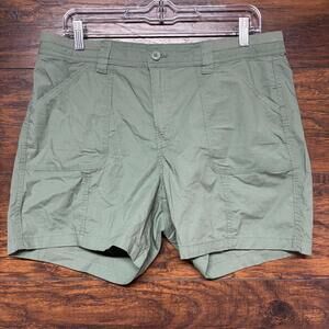 St. John's Bay Women's Shorts - Olive Green, High Rise - 32x5" Size 12 Stretch
